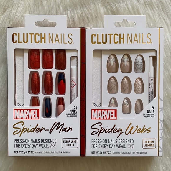 Other - Clutch Cosmetics Marvel Spider-Man Statement Glitter Design Press-On Nails Set